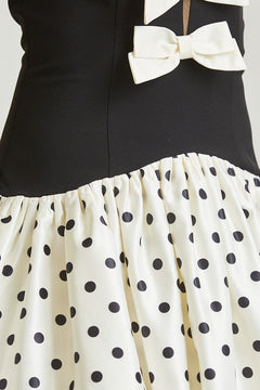 Polka Dot Princess Dress | Black/Cream