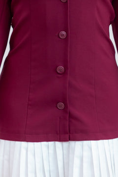 Luxe Lounge Dress | Berry/White