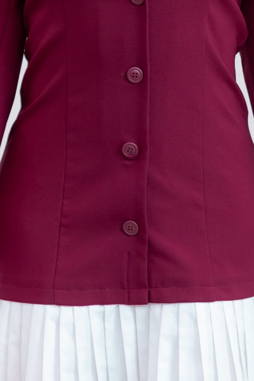 Luxe Lounge Dress | Berry/White