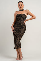 Midtown Night Dress | Black/Gold