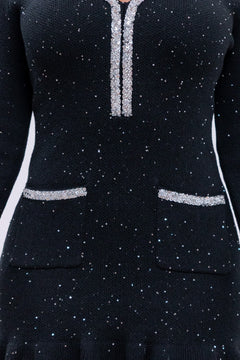 Holiday Fever Dress | Black/Silver