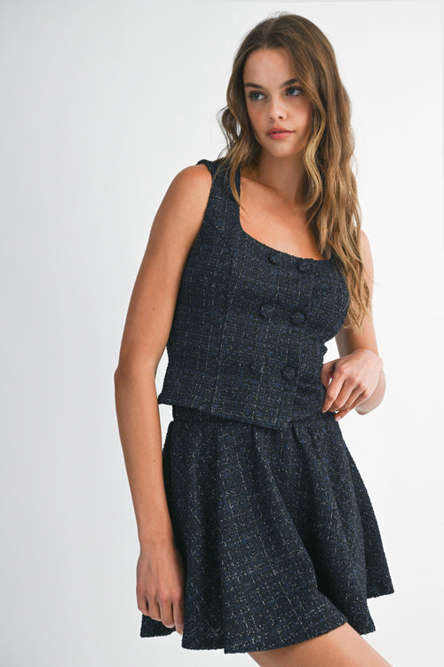 The Mandy Two-Piece Set | Black/Navy