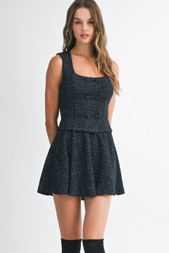 The Mandy Two-Piece Set | Black/Navy