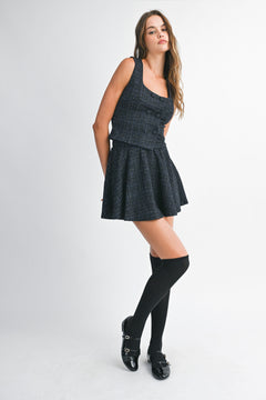 The Mandy Two-Piece Set | Black/Navy