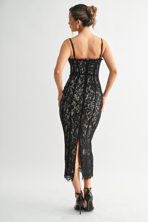 I Am Yours Dress | Black/Nude