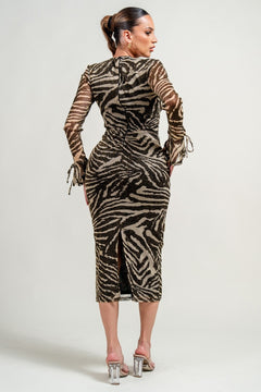 Fierce Goddess Dress |Black/Gold