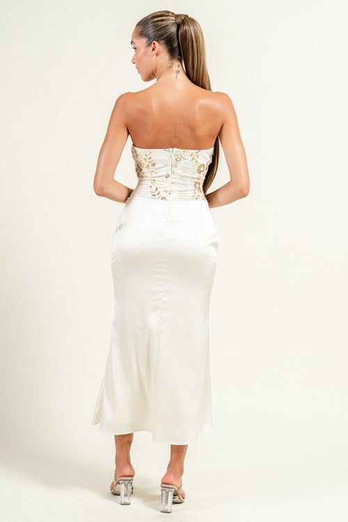 She's The Star Dress | Cream/Gold