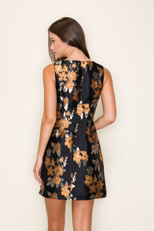 Chateau Garden Dress | Black/Floral