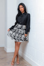 Vintage Chic Two-Piece Set | Black/Cream