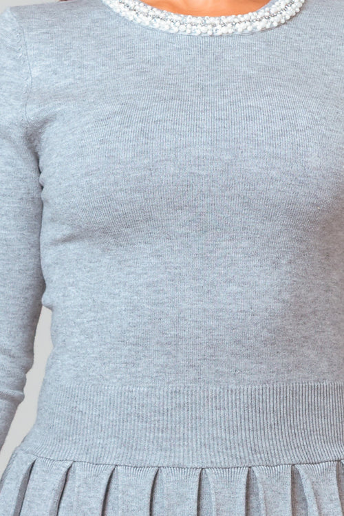 The Cozy Hour Dress | Gray