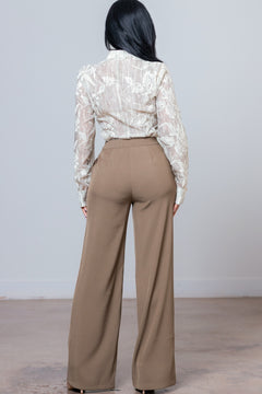 I'm The Boss Two-Piece Set | Taupe/Multi