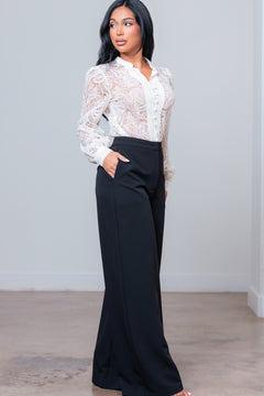 Who's The Boss Two-Piece Set | Ivory/Black