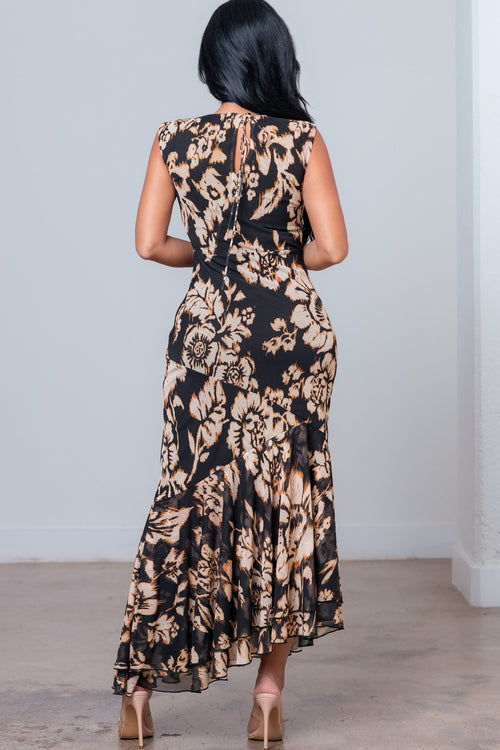 Palm Springs Dress | Black/Multi