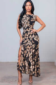 Palm Springs Dress | Black/Multi