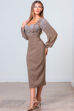 Graceful Charm Dress | Mocha