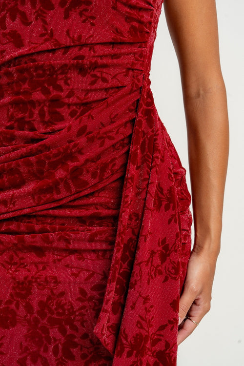 The Scarlet Rosette Dress | Ruby