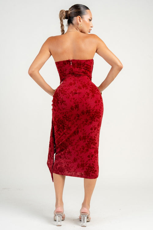 The Scarlet Rosette Dress | Ruby