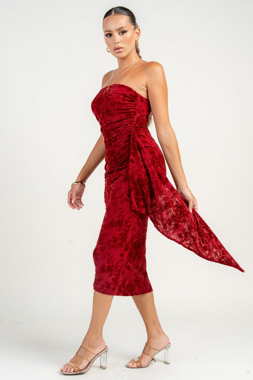 The Scarlet Rosette Dress | Ruby