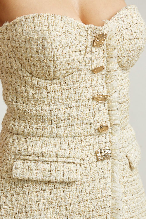 The Abigail Dress | Cream/Gold