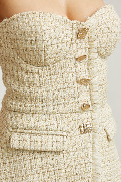 The Abigail Dress | Cream/Gold