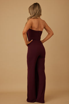 Highlight of the Night Jumpsuit | Wine