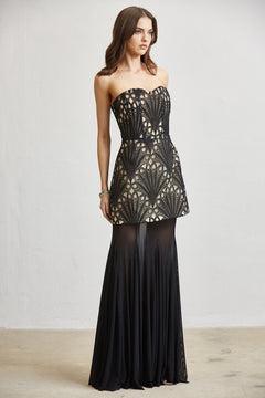 The Francesca Dress/Set | Black/Nude