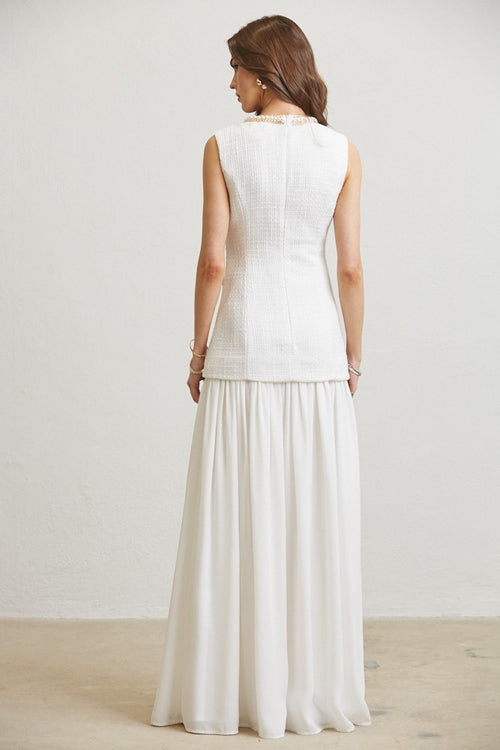 The Allison Dress | Ivory/Gold