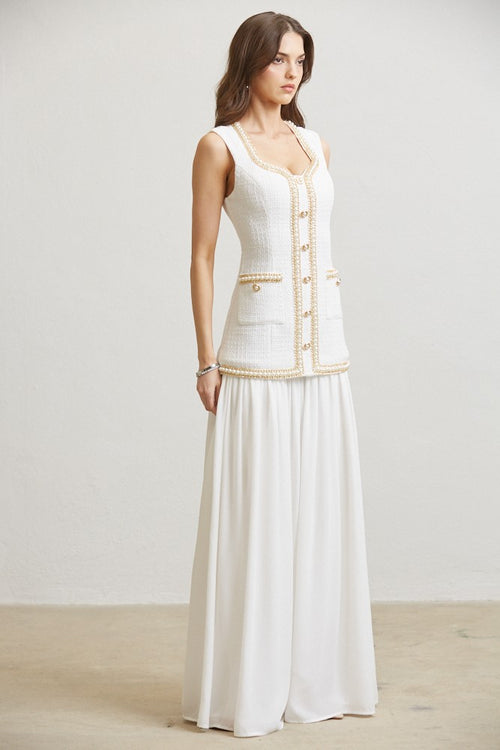 The Allison Dress | Ivory/Gold