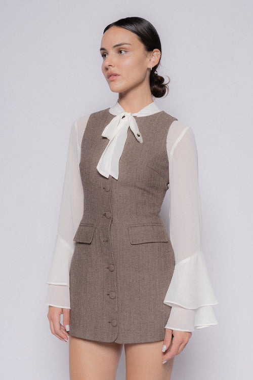 Fall Social Dress | Taupe