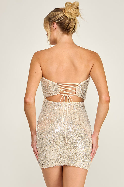 Night Is Young Dress | Champagne