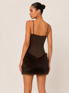 Fur Ever Chic Dress | Brown