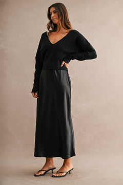 Day To Night Two-Piece Dress Set | Black
