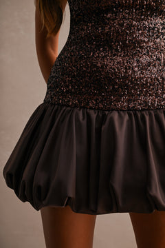 Champagne Problems Dress | Brown