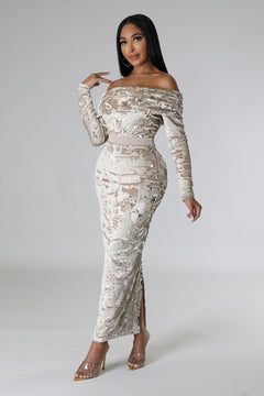 The Bombshell Two-Piece Set (Ivory/Cream)