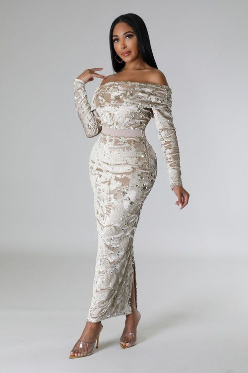 The Bombshell Two-Piece Set (Ivory/Cream)