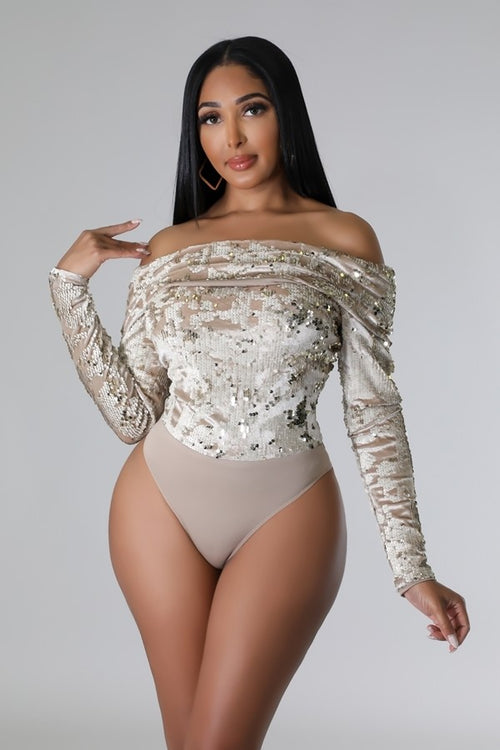 The Bombshell Two-Piece Set (Nude/Ivory)
