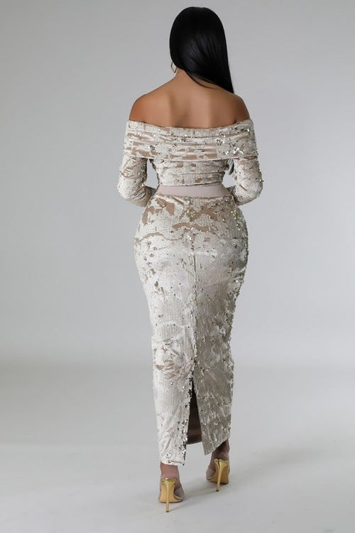 The Bombshell Two-Piece Set (Ivory/Cream)