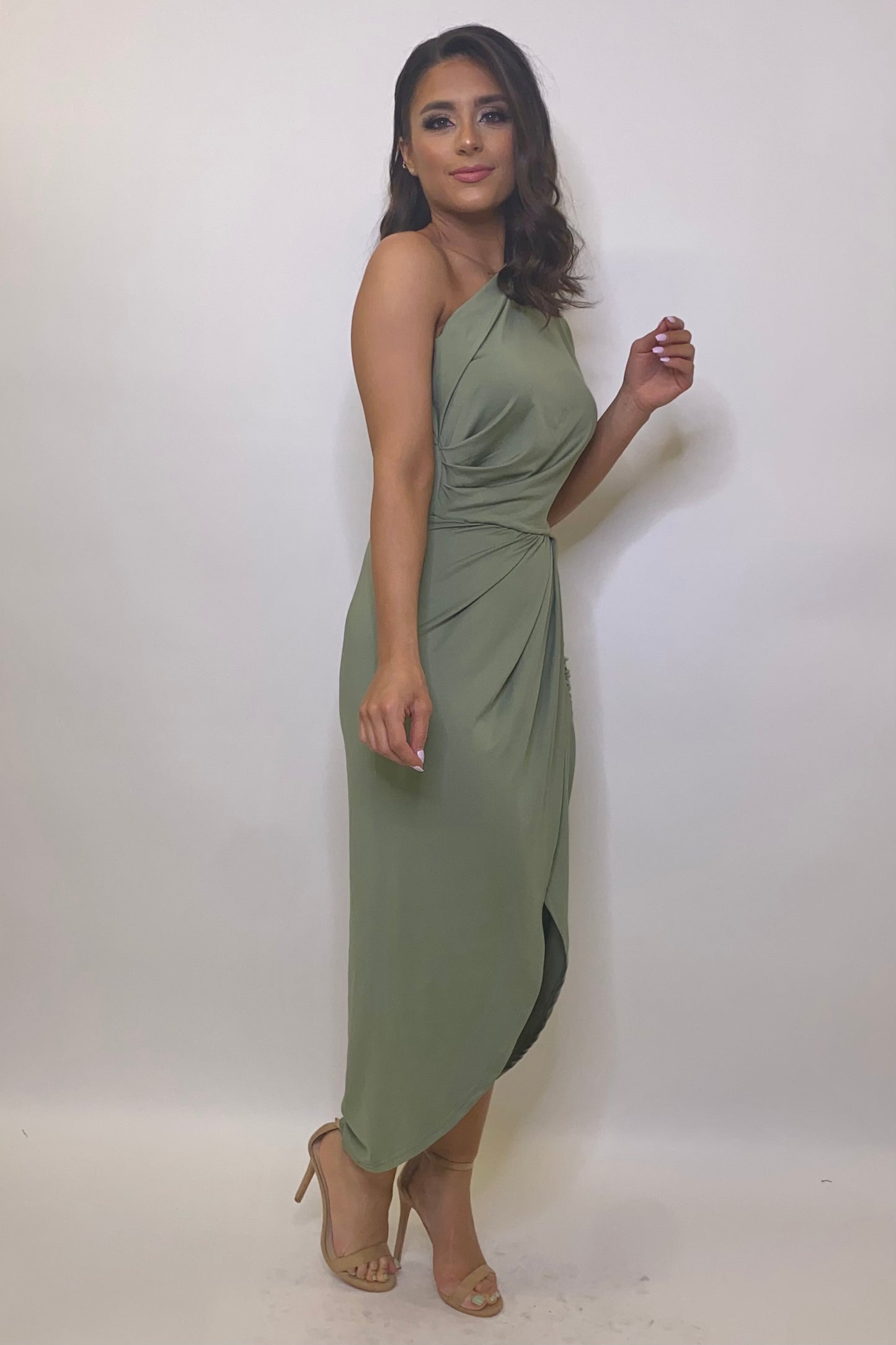 The Valeria Dress (Light Olive)