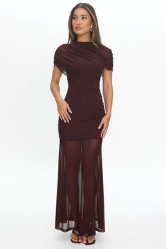 Candlelit Evening Dress | Maroon