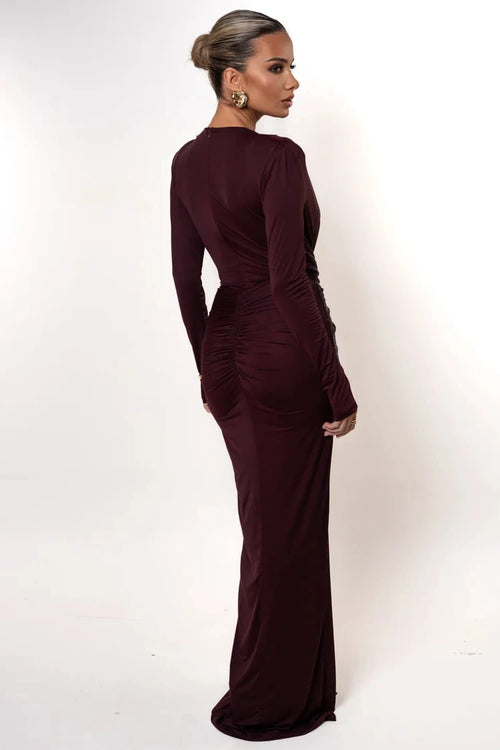 The Orelina Dress | Wine (FINAL SALE)