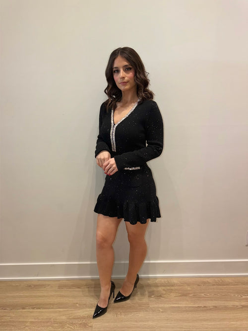 Holiday Fever Dress | Black/Silver