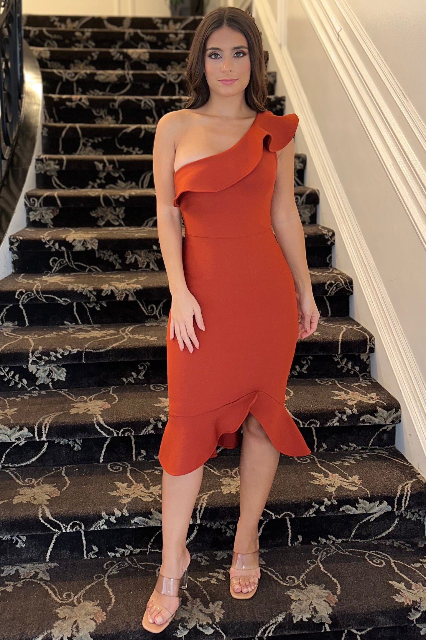 Diva Deluxe Dress (Rust)