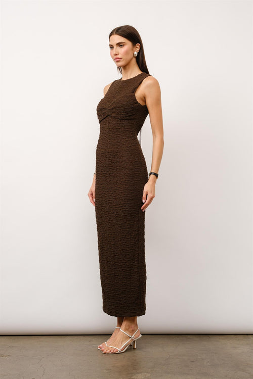 Rustic Charm Dress | Brown