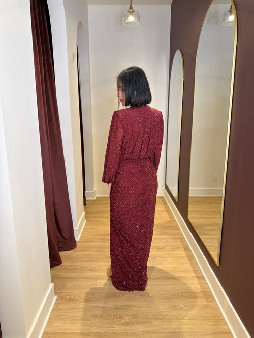 The Gina Dress | Maroon