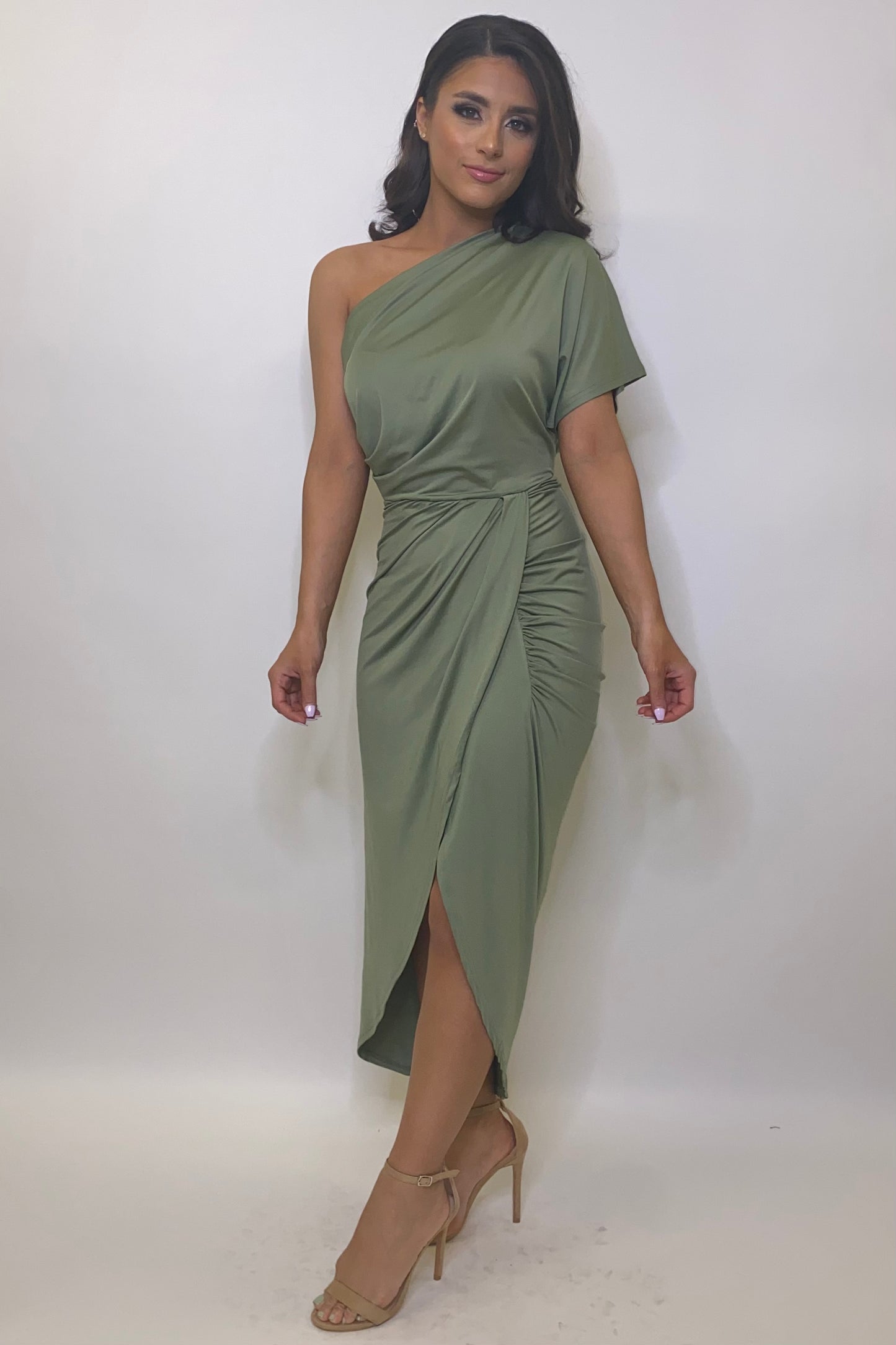 The Valeria Dress (Light Olive)