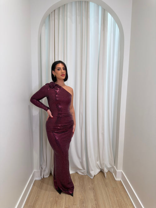The Evanda Dress | Wine