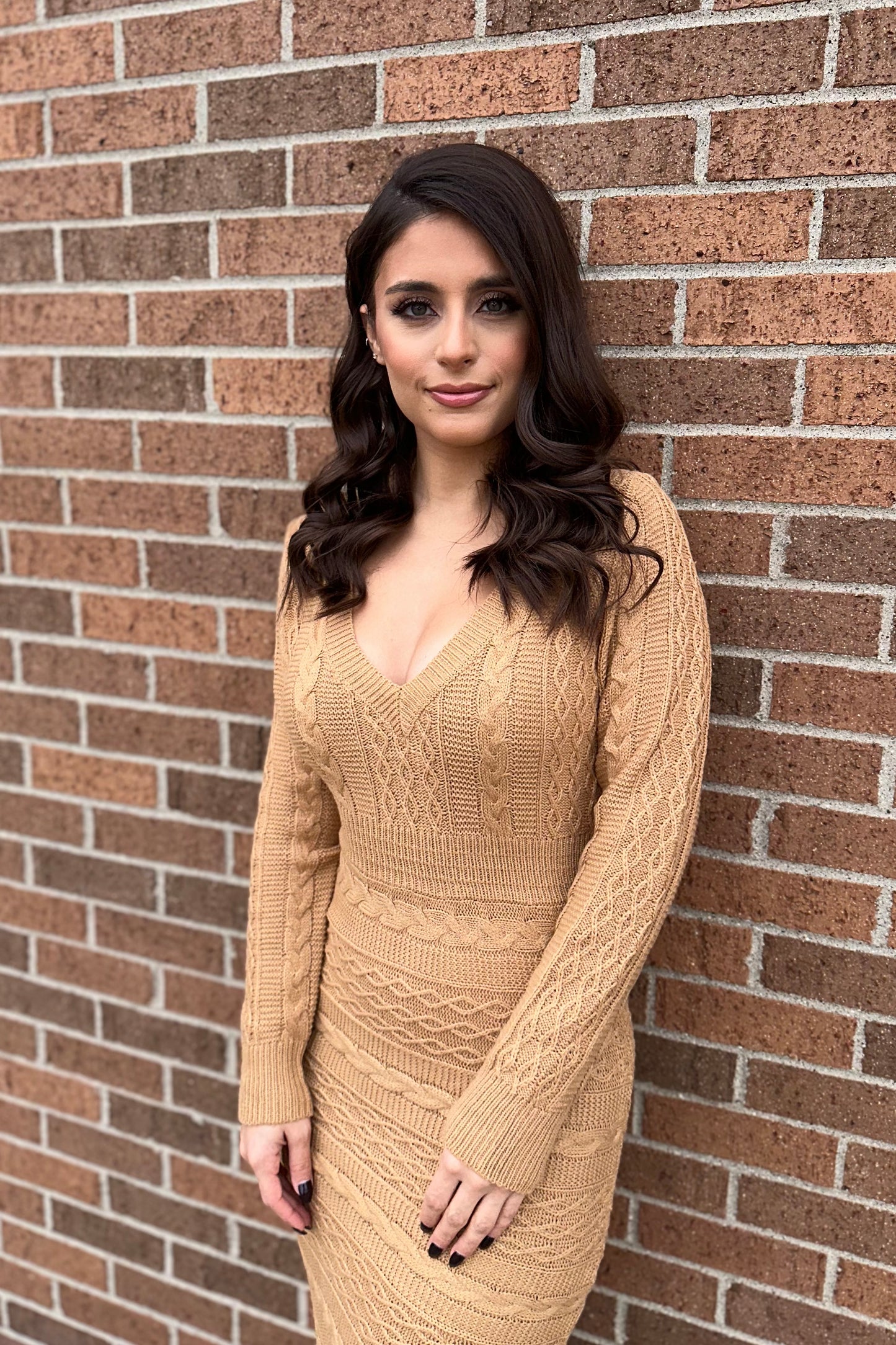Sweet Delight Dress (Tan)