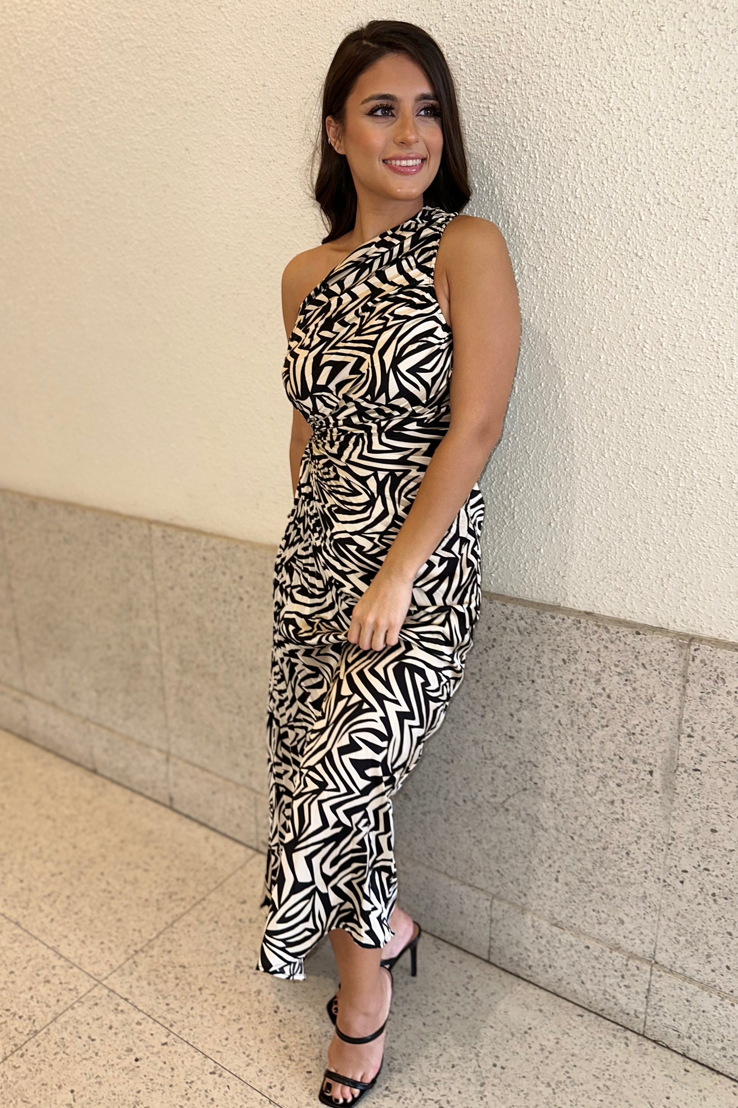Urban Oasis Dress (Black/Nude)