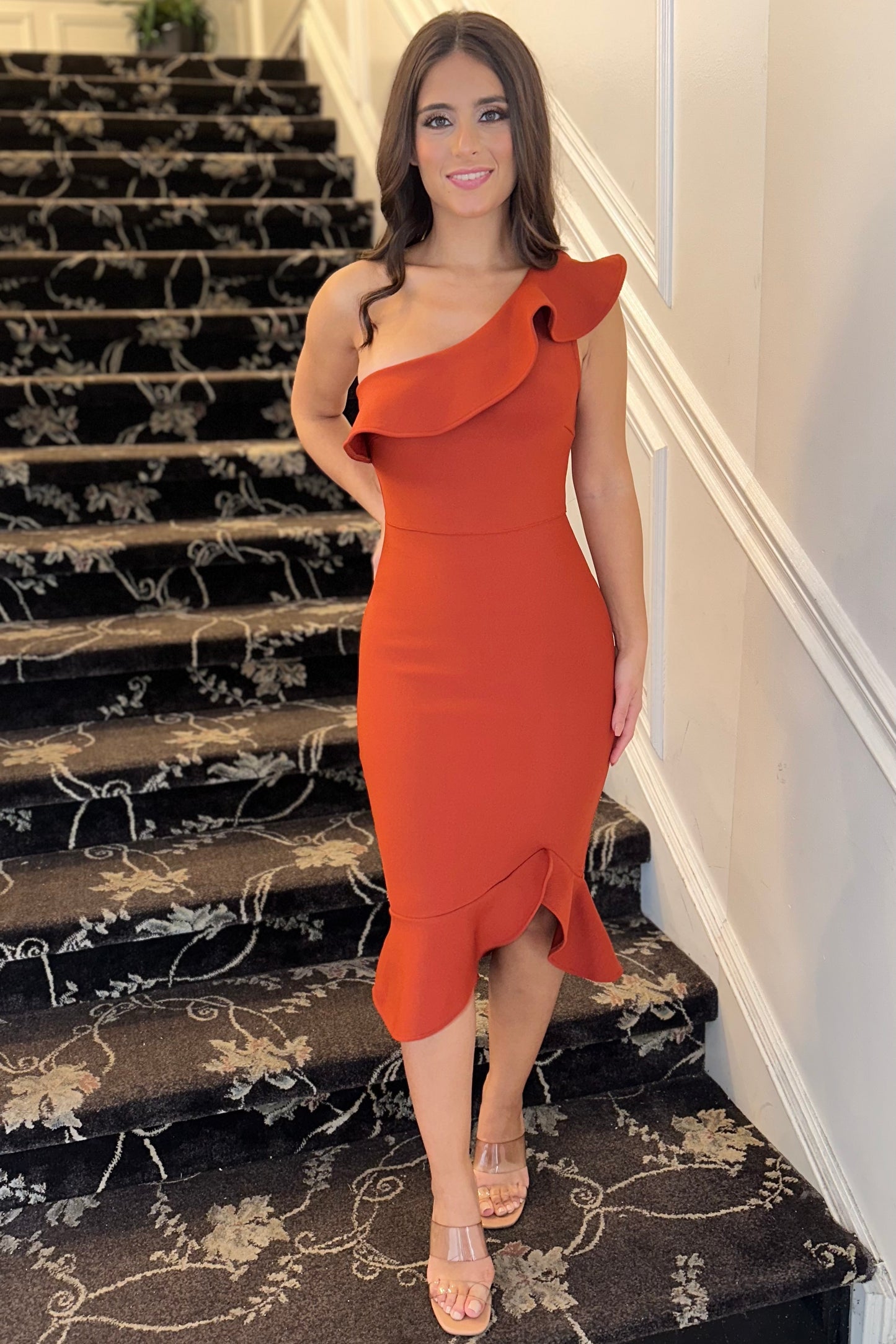 Diva Deluxe Dress (Rust)