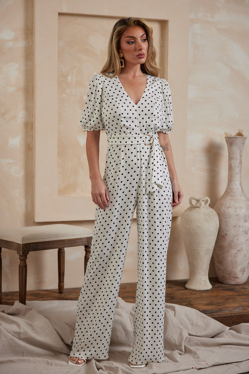 Manhattan Life Jumpsuit | Ivory (Final Sale)